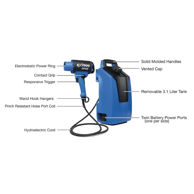 EMist EX7000 Cordless Backpack Electrostatic Disinfectant Sprayer