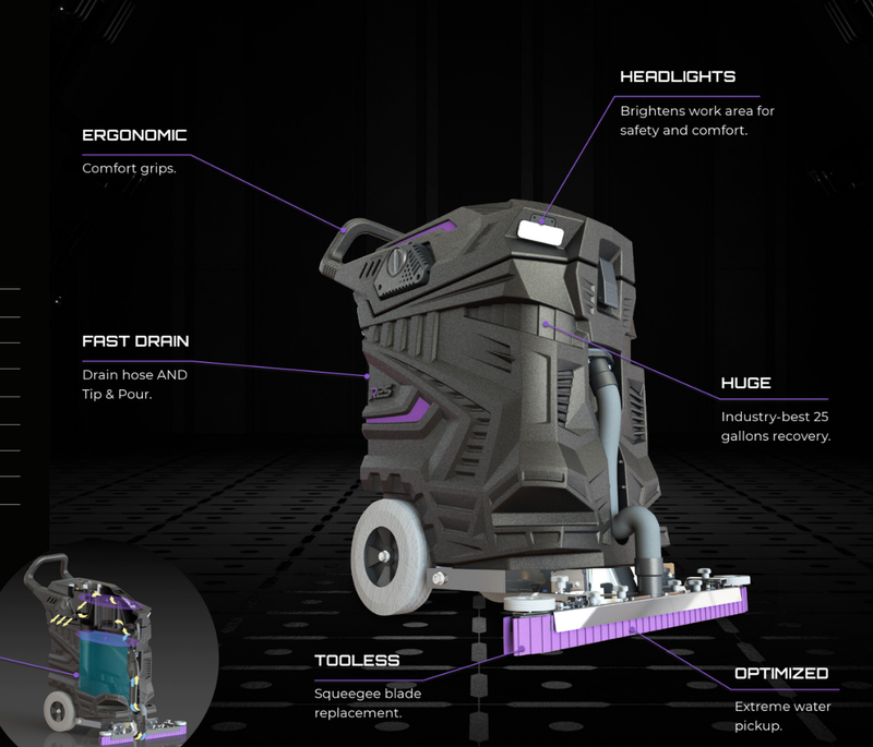 Onyx Hero R25 25 Gallon Wet / Dry Vacuum 1250W Vacuum Motor