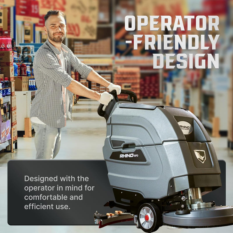 Rhino 19PD 19" Walk-Behind Pad Drive Floor Scrubber