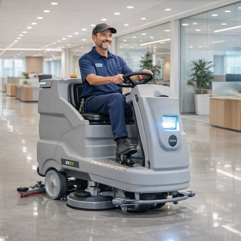 Onyx RX32 32" Ride-On Battery Floor Autoscrubber