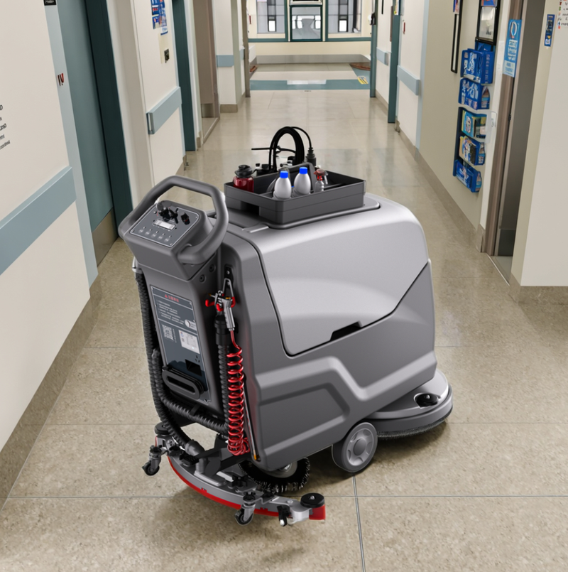 Floor Cleaning 24V Battery Automatic Walk Behind Tile Floor Scrubber Cleaning Machine