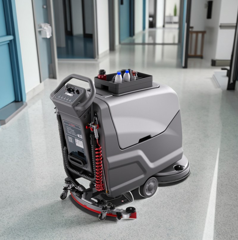 Floor Cleaning 24V Battery Automatic Walk Behind Tile Floor Scrubber Cleaning Machine