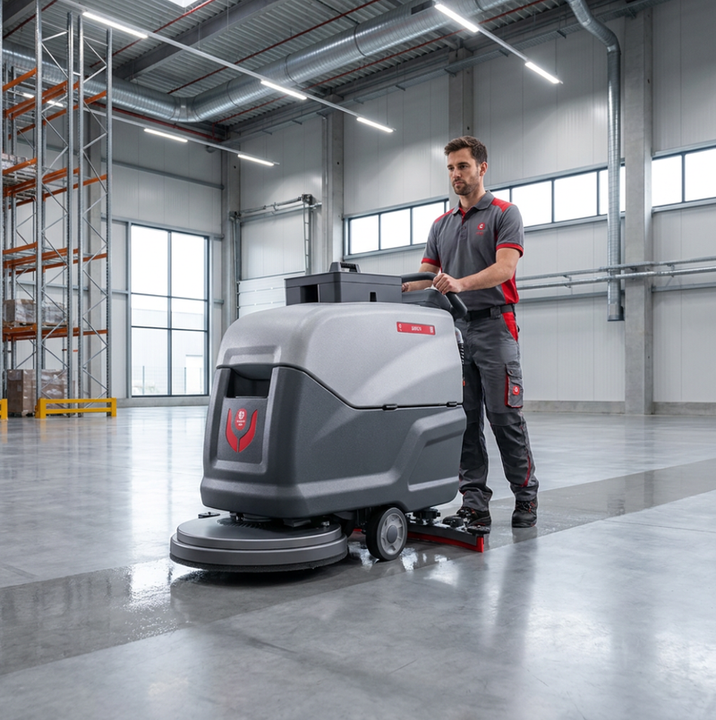 Floor Cleaning 24V Battery Automatic Walk Behind Tile Floor Scrubber Cleaning Machine