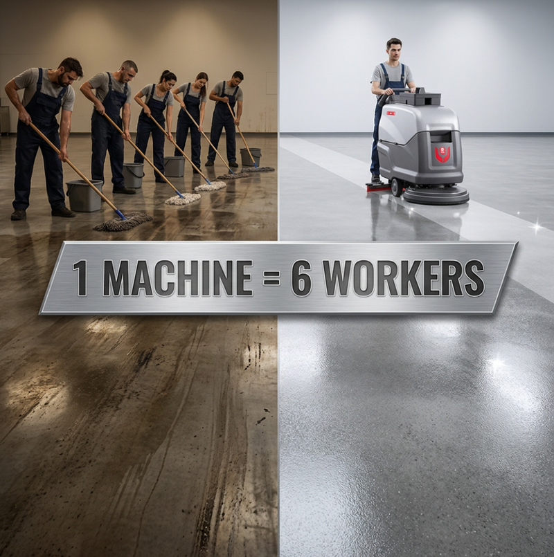 Floor Cleaning 24V Battery Automatic Walk Behind Tile Floor Scrubber Cleaning Machine