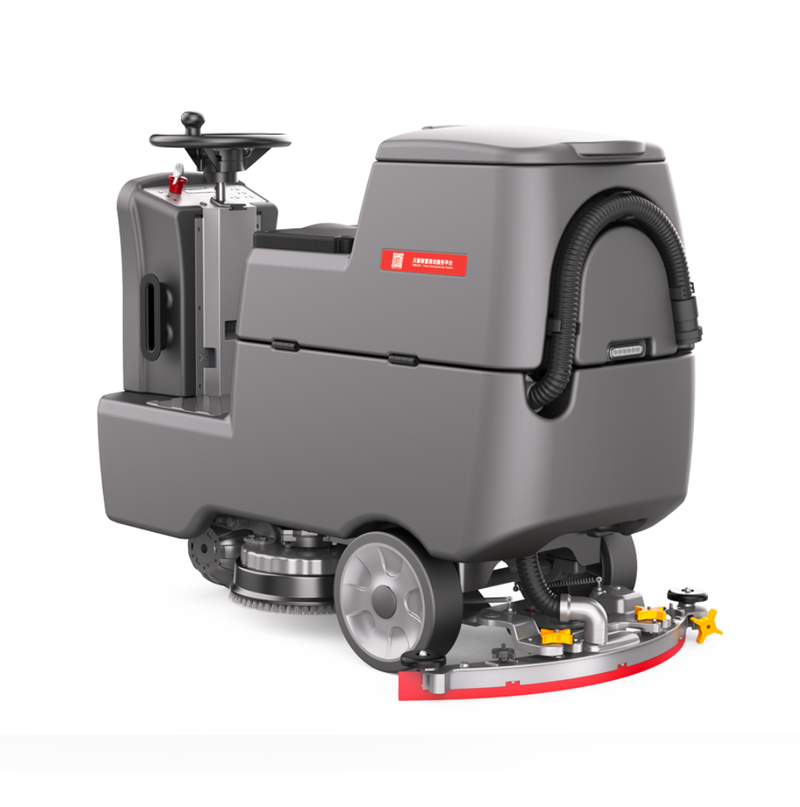 Electric Commercial Ride-On Indoor Plastic Floor Scrubber Cleaning Machine for Cleaning Warehouse
