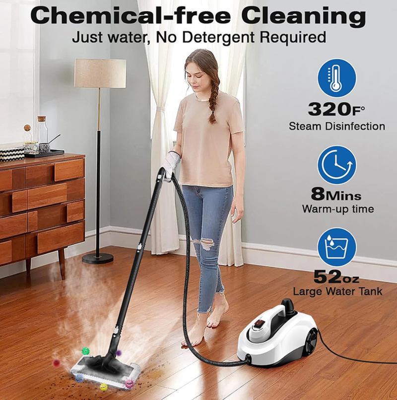 High Temperature Steam Cleaner Portable Electric Steam for Carpet Floor Kitchen and Car High Pressure Powerful Steam Cleaning