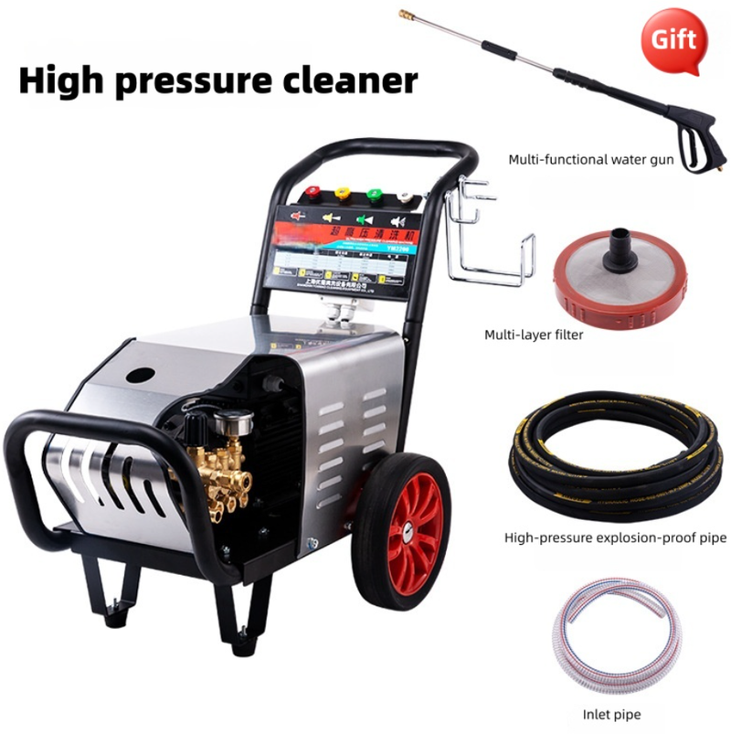 Commercial 220V Industrial Pressure Washer Heavy Duty High Power Electric Cleaner for Auto Detailing & Garage Cleaning