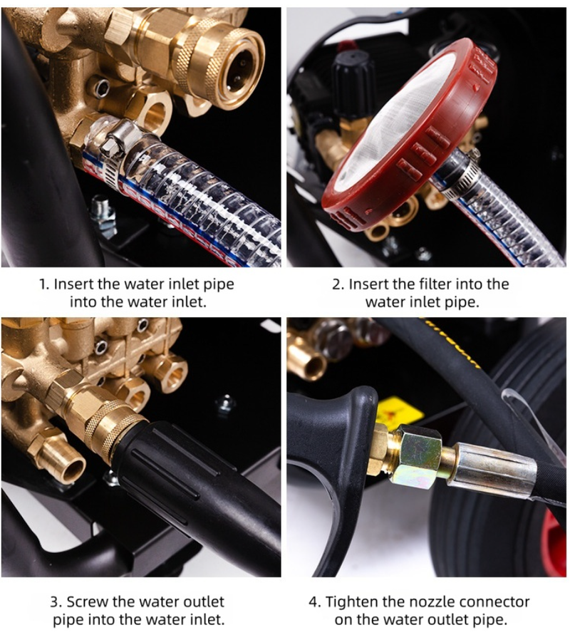 Commercial 220V Industrial Pressure Washer Heavy Duty High Power Electric Cleaner for Auto Detailing & Garage Cleaning
