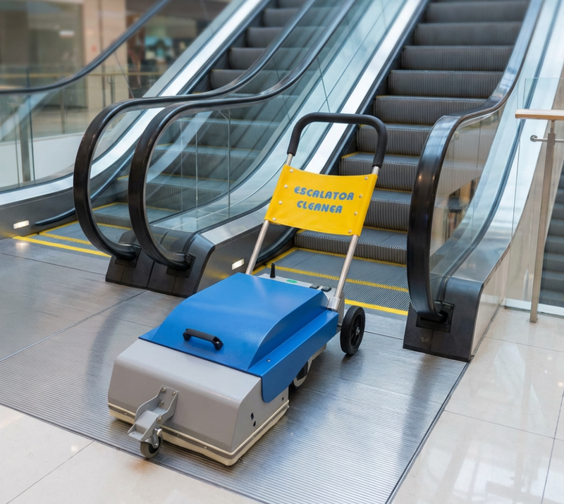 220V 1500W Walk-Behind Escalator Cleaning Machine 20L Floor Cleaner Brush Burnishing Power Floor Scrubber