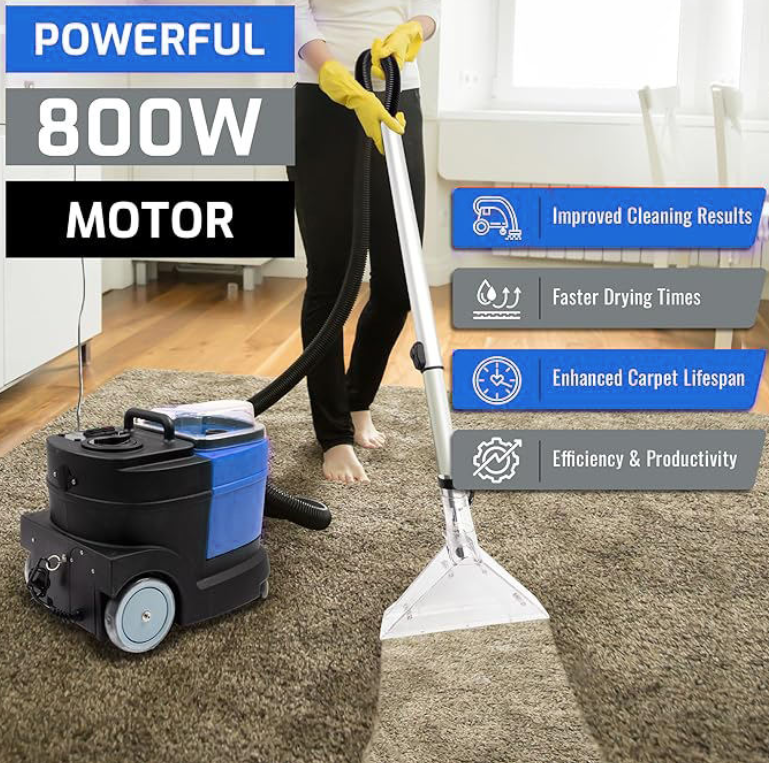 Commercial Canister Shampoo Washing Steam Car Vacuum Cleaner Portable Carpet Extractor